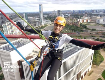 Fundraising abseil over London with the National Literacy Trust