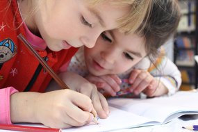 Wellbeing - girls writing