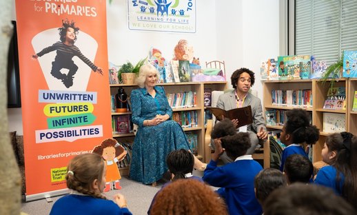 HRH Queen Camilla and Joseph Coelho 1000 Libraries poem and celebration