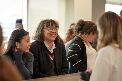 Students networking at Lancôme Citizen's Day