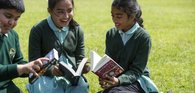 Primary school children reading