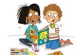 Josh and Yasmin reading