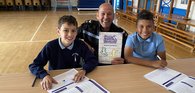 Students and policeman Spire Junior.jpg