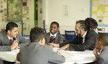 secondary boys and teacher