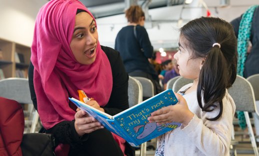 visiting the library