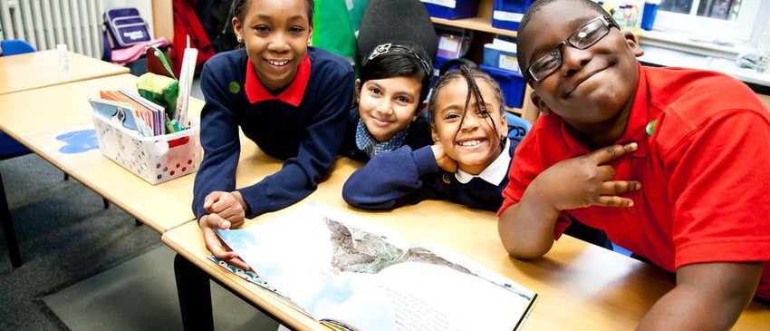 children in classroom