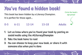 hidden book postcard