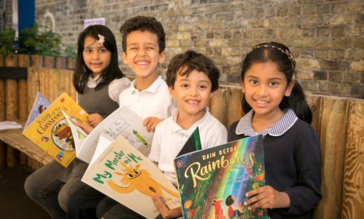 Children enjoying reading
