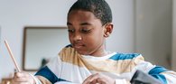 child writing